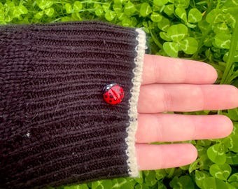 Handmade Polymer Clay Ladybug Pin