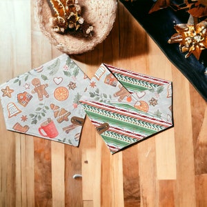 Santa&#39;s Cookies and Gingerbread Dog Bandanas