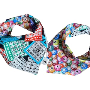BINGO hondenbandana, bingokaarten omkeerbare hondenbandana