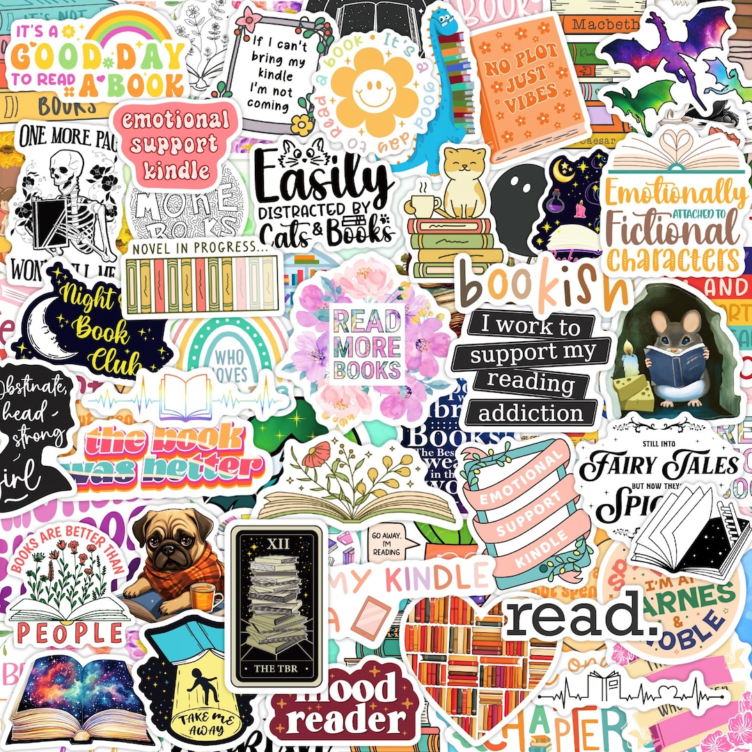 50150pcs Kindle Stickers Book Sticker Pack Bookish Reading Decal for