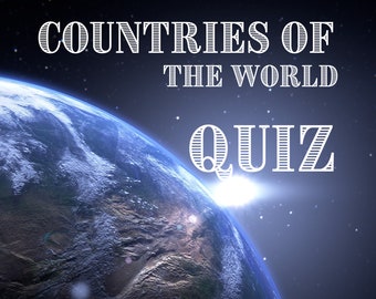 Countries of The World Party Game, Printable World Map Quiz Game for Adults, World Countries Activity Idea, Geography Party Game, Fun Quiz