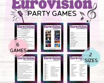 Eurovision Party Games Bundle: Trivia & Music (Printable)