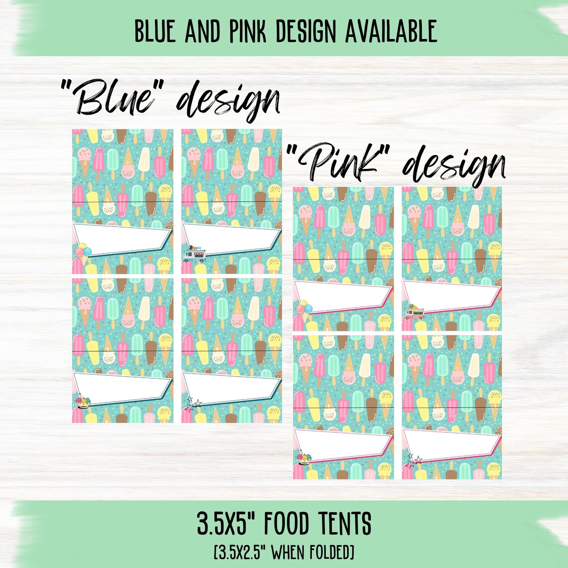 Ice Cream Party Decorations, Personalized Kids Birthday Party Decors ...