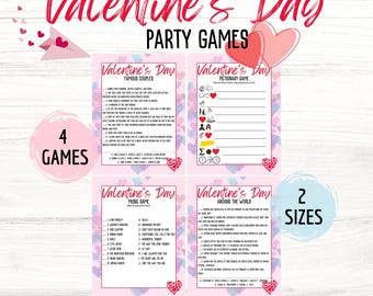 Valentine's Day Party Games Bundle: Fun Activities (Digital Download)