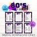 80s Theme Party Games Printable, Back to the 80s Party Activities ...