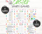 Easter Party Games Bundle, Easter Classroom Games, Easter Birthday Party Activities, Printable Family Spring Games, Easter Activity Pages