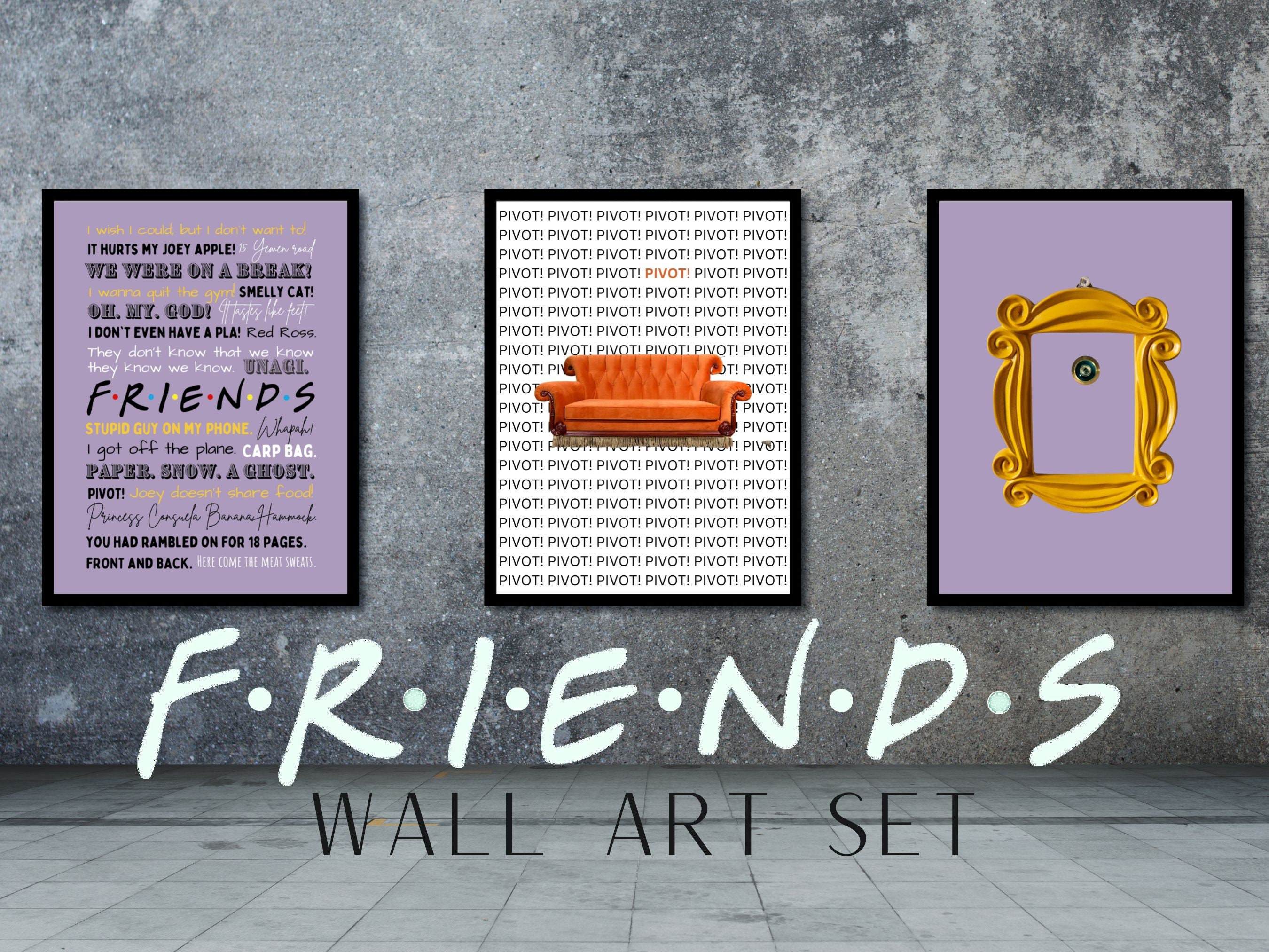 POSTER STOP ONLINE Friends Framed TV Show Poster (Ross ＆ Rachel Couch Pivot, Pivot, Pivot!) (Size 24 x 36)