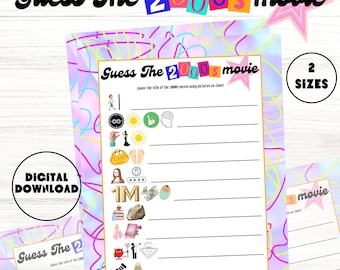Juego de preguntas y respuestas sobre películas de los años 2000: Pictionary Y2K (Descarga en PDF)