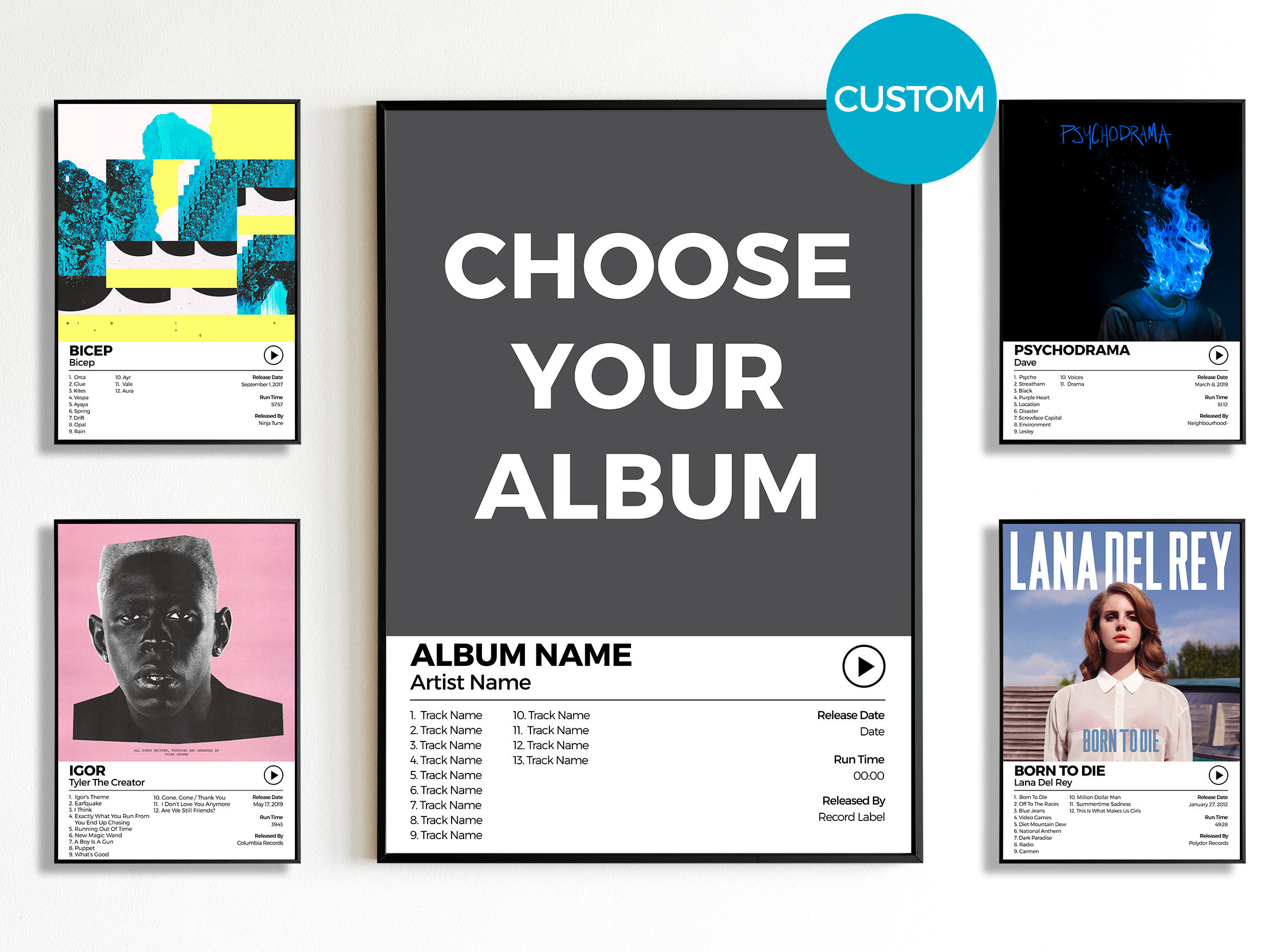 Custom Album Cover Poster Choose Any Album Album Cover Etsy UK