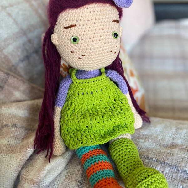 Amigurumi doll large pippi longstocking crochet