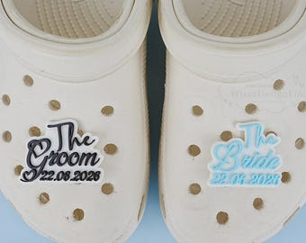 Personalized Bride Groom Wedding Shoe Charm,Custom 3D Printed Bride Shoe Charm,Wedding Bride Accessory,Couple Shoe Accessories,Wedding Gift