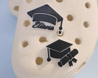 Custom 3D Printed Graduation Cap Shoe Charm with Name,Celebrate Graduate Shoe Accessory,Memorial Graduate Gift,Shoe Accessories,Shoe Decor