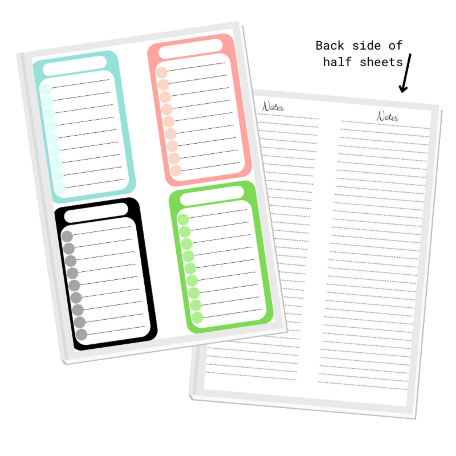 Printable Halfsheet Task List Etsy