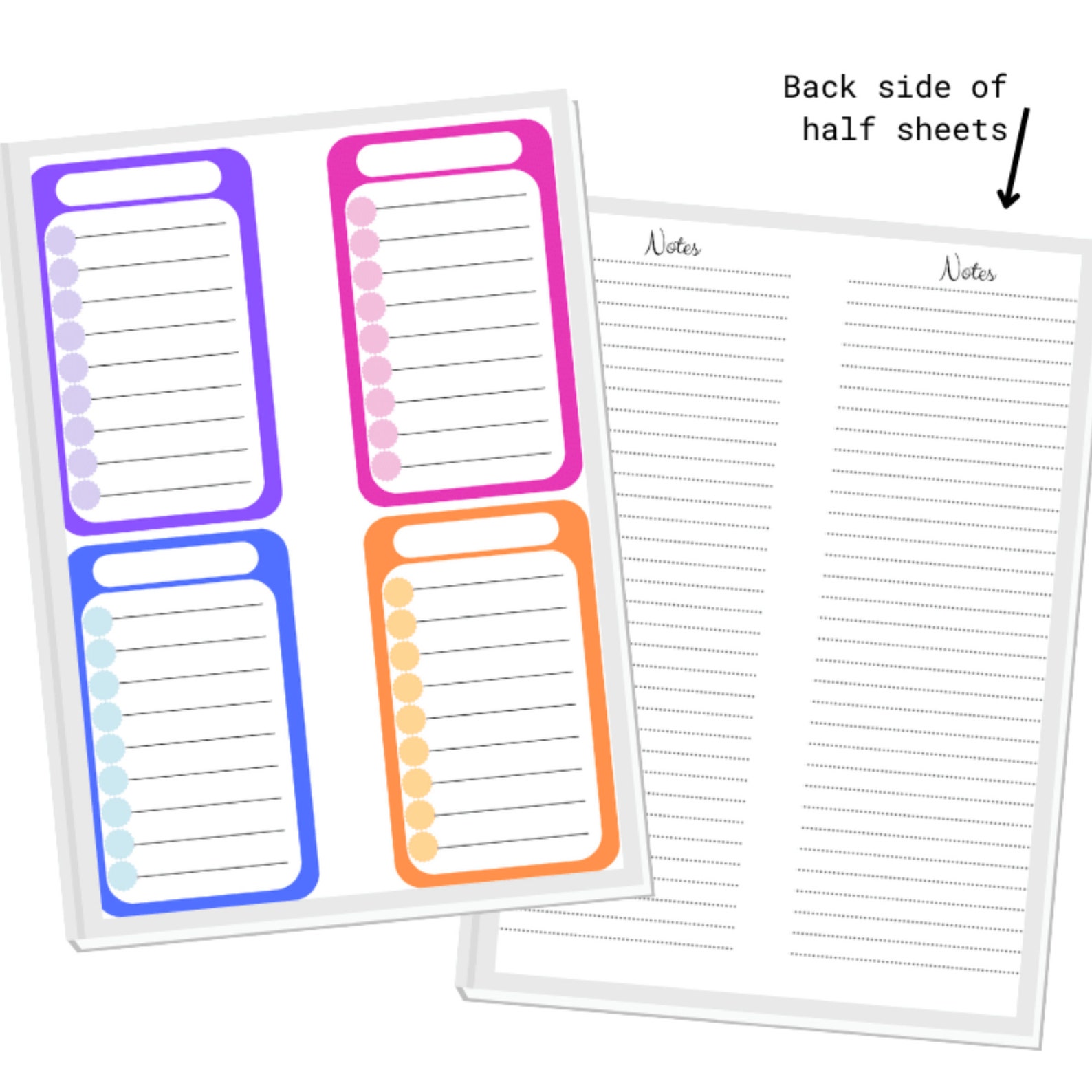 Printable Halfsheet Task List Etsy