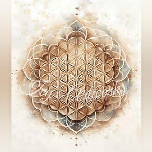 Blume des Lebens Nr.1a, DIGITAL DOWNLOAD, Yoga Wohndeko, Wandbild Meditation, Flower of Life, Positive Energie Bild, Hintergrund, Poster