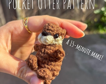 Motif loutre de poche au crochet