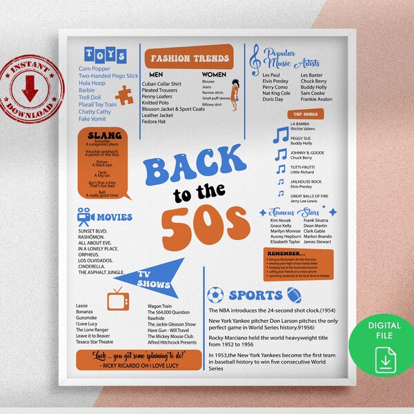 50s Party - Etsy