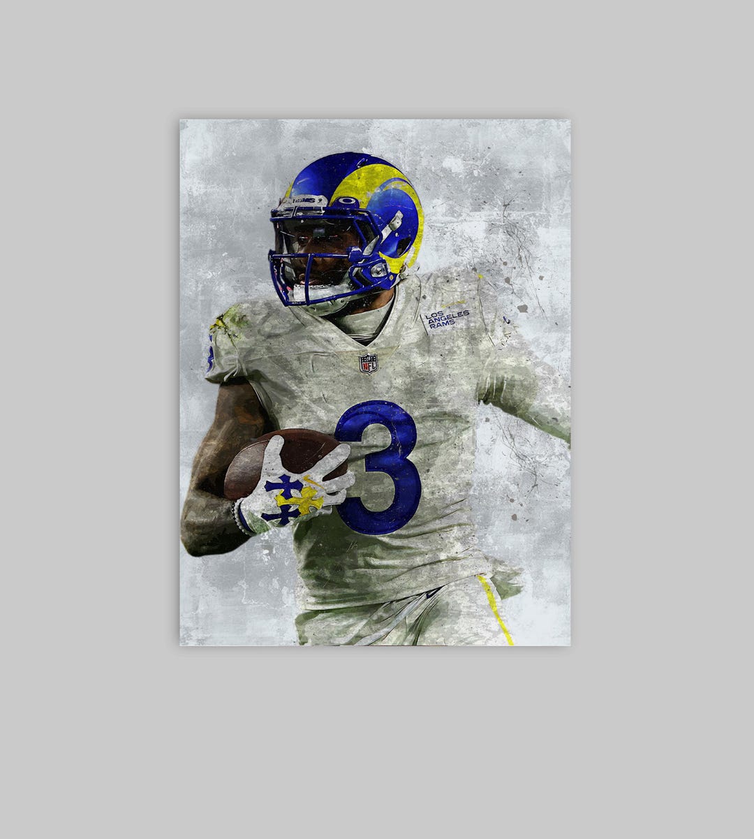 Odell Beckham Jr. Poster, Los Angeles Rams Canvas, NFL Print, Beckham ...