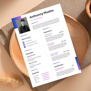 2 Page Resume Template Canva CV Template Professional, CV Design, Executive Resume Template, Clean Curriculum Vitae, Minimalist ATS