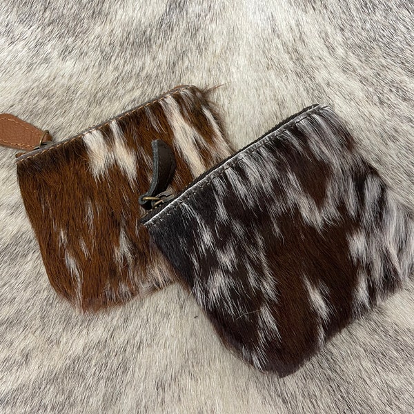 Cowhide Coin Pouch