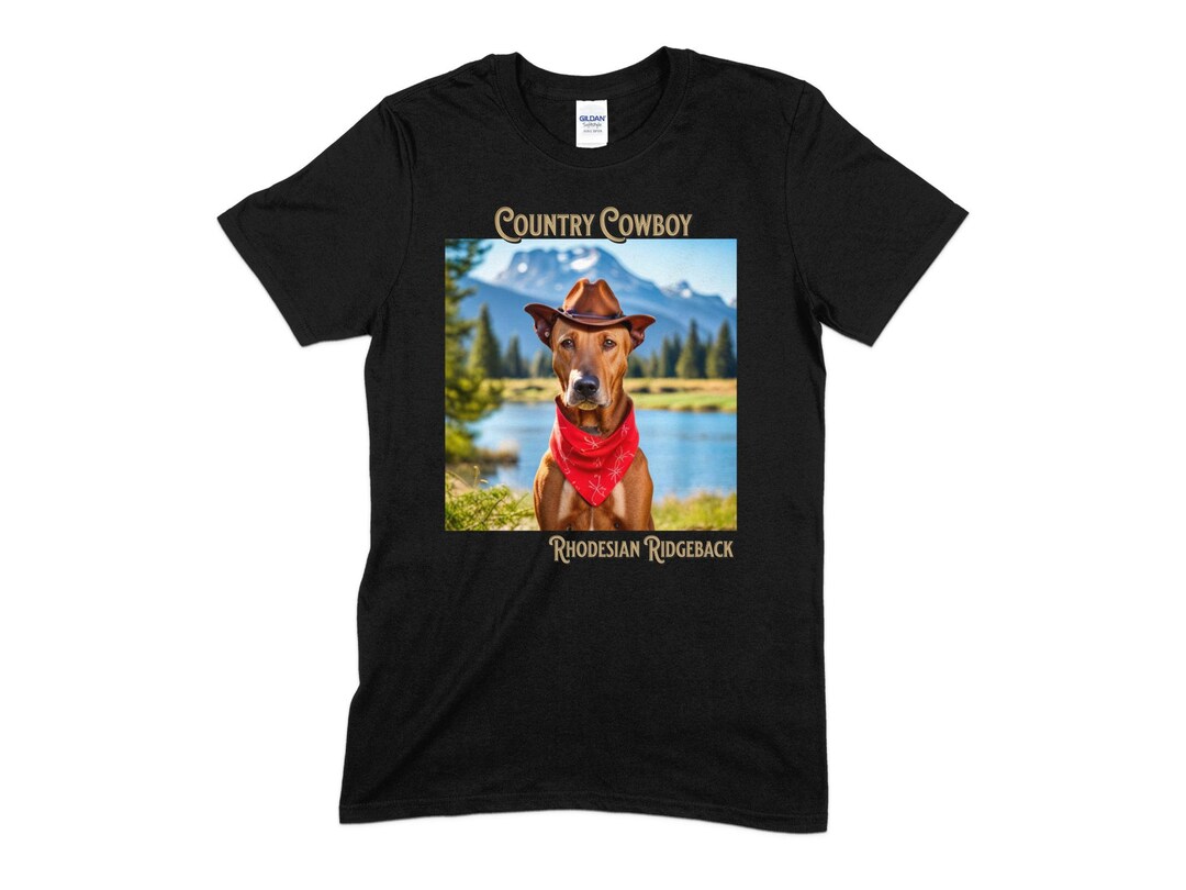 Country Cowboy Rhodesian Ridgeback Wearing a Cowboy Hat and - Etsy
