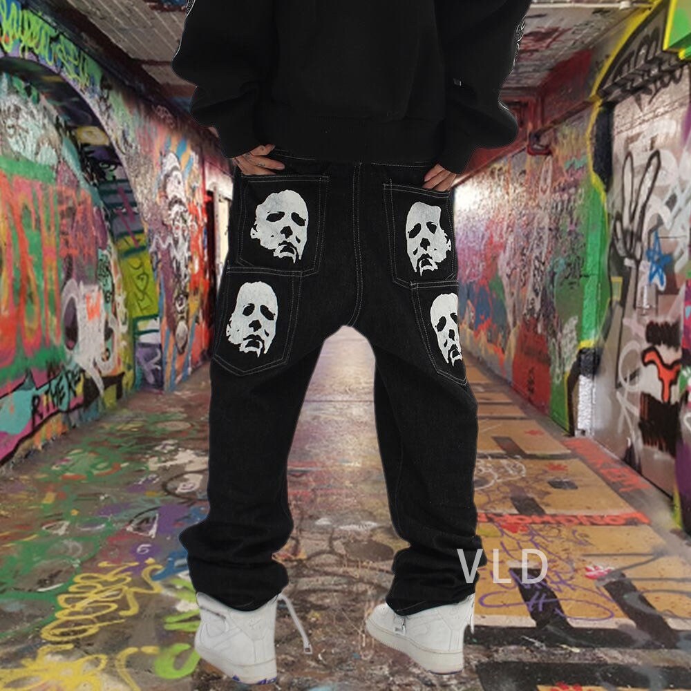 Made To Order Embroidered Baggy Pants - Ready to Wear