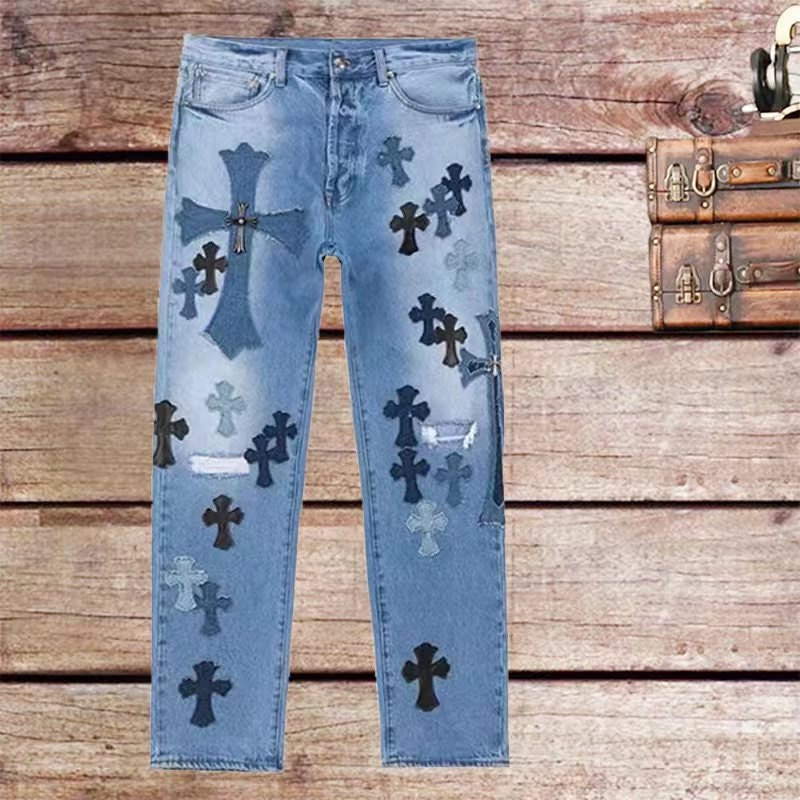 Chrome Hearts Leather Cross Blue Levi's Jeans – Savonches