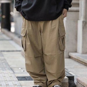 Mens Y2K Oversized Baggy Cargo Pants Wide Leg Loose Fitlow - Etsy