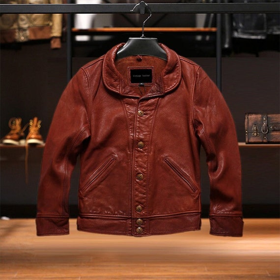 Albert Einstein Jacket  Menlo Cossack Leather Jacket - Jackets