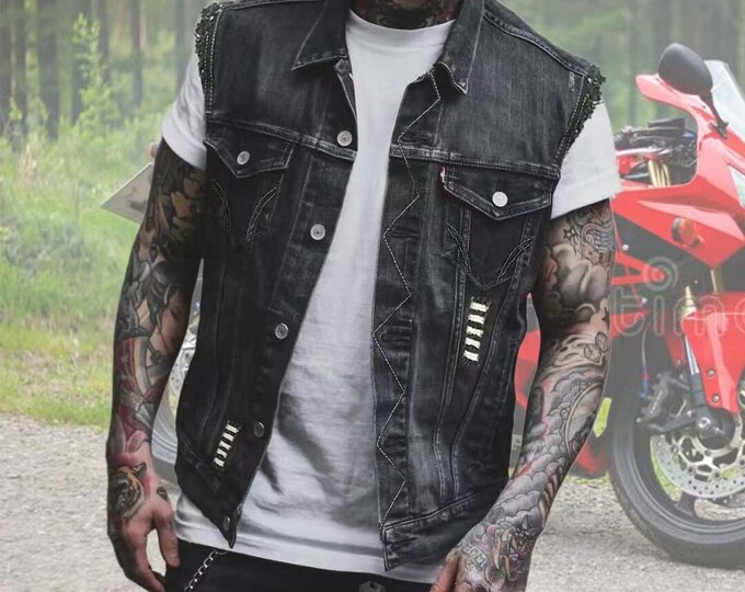 Vintage 70s Denim Vest / GWG Scrubbies Size S/M Etsy