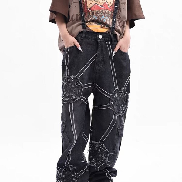 Mens Spider  Jeans Etsy