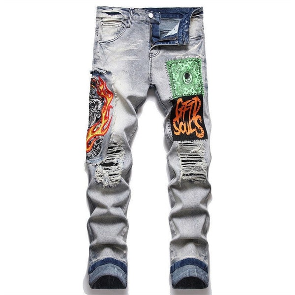 Flame Jeans - Etsy