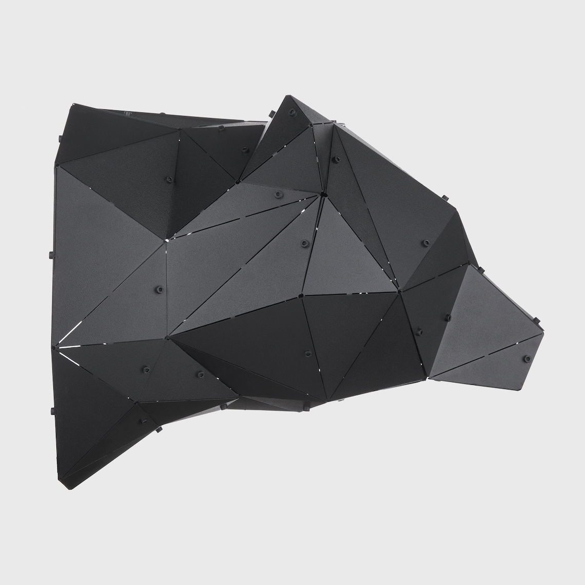 Modern Geometric Bear Head Metal Wall Sculpture 3D Animal Wall Art Decor, Bear Head Wall Mount