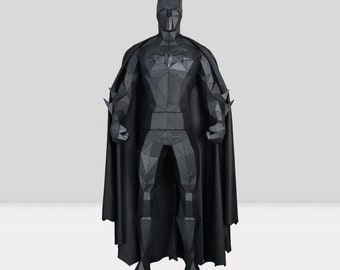 Modern Bat Man Statue Metal Sculpture - 3D Bat Man Art Decor, Dark Knight Standing Sculpture, Unique Metal Standing Decor Piece