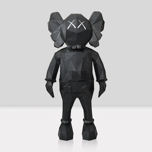 Modern Geometric KAWS Metal Standing KAWS Sculpture - 3D KAWS Garden Art Decor, Statue for Outdoor Indoor