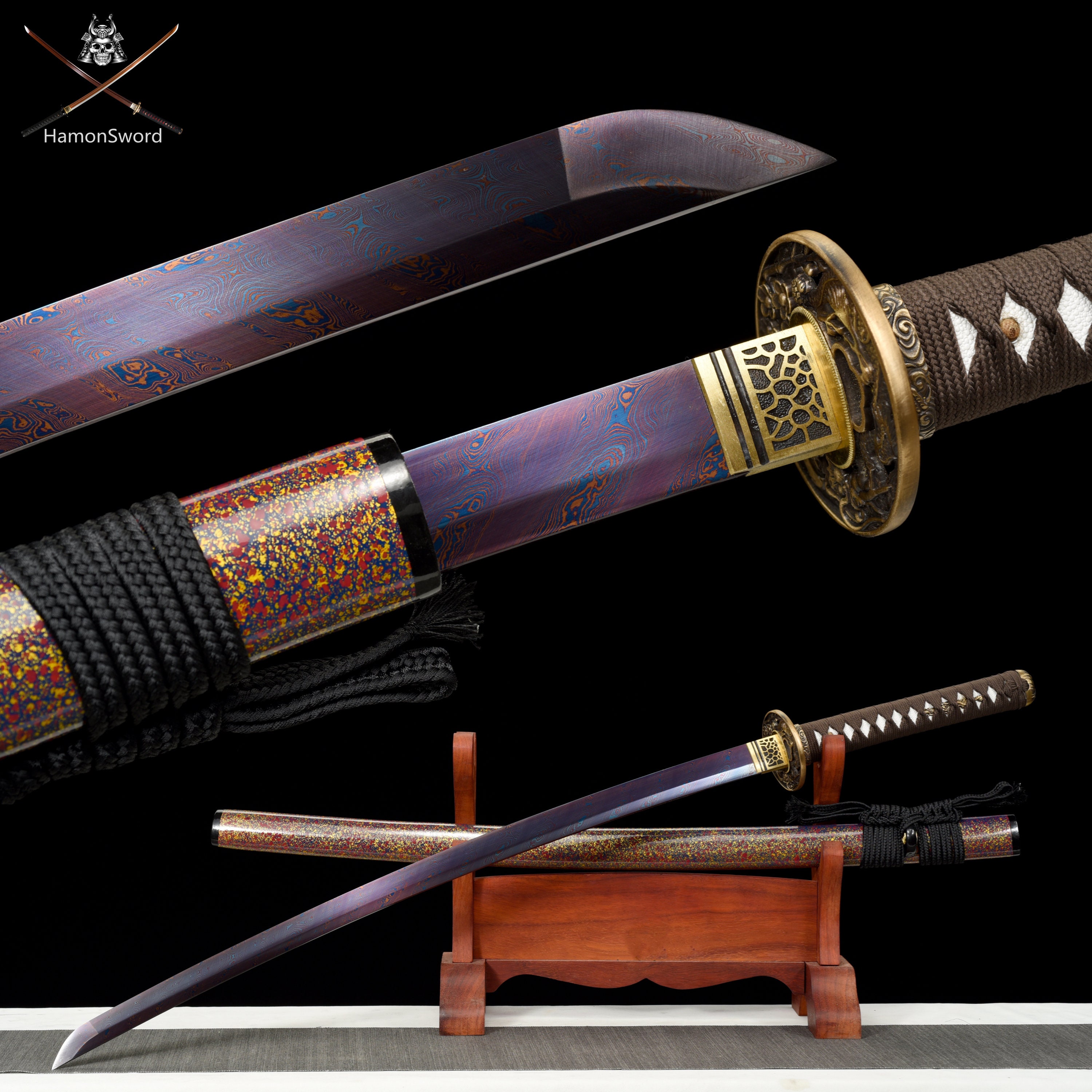 Handmade Purple 1095 High Carbon Steel Katana Muramasa Japanese samurai  sword