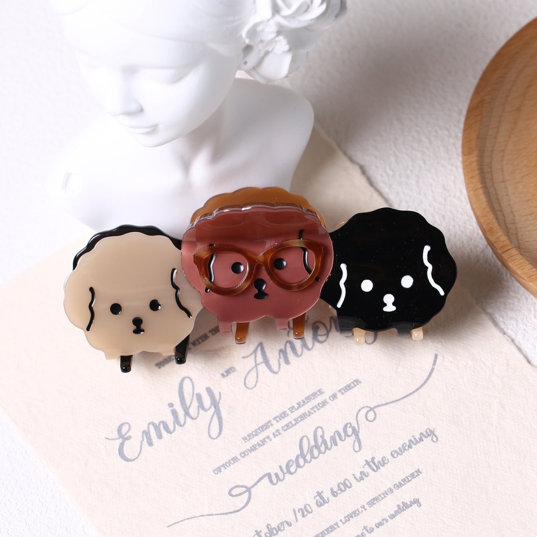 Doggie Hair Claw Kawaii Hair Clawclip Adorable Hair Claw Etsy
