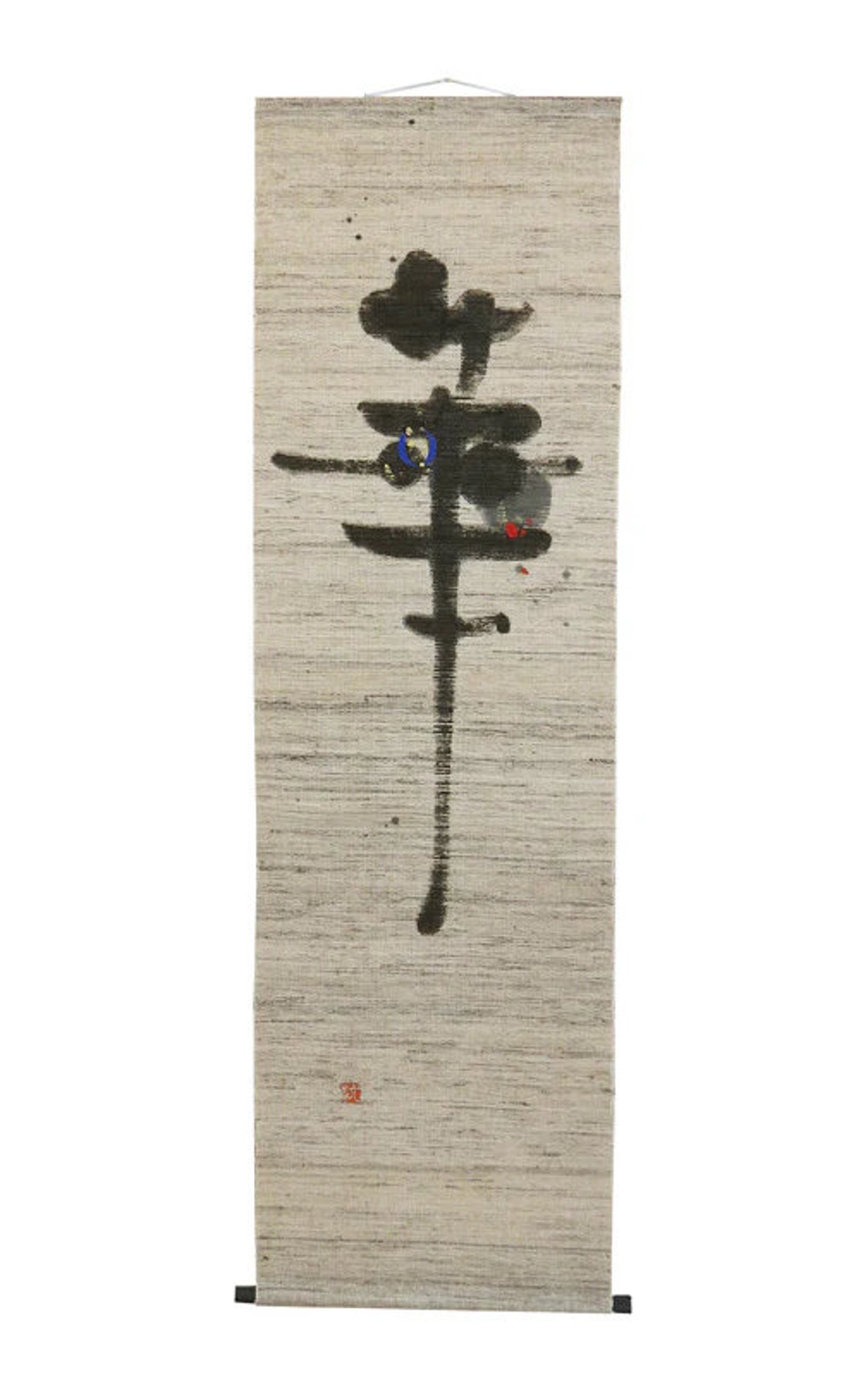 100% Linen Hand Painted Long and Japanese Art Modern Tapestry 45150cm ...