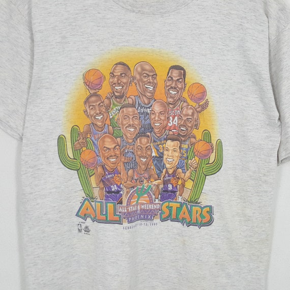 Vintage ALL STAR NBA Basketball Rare Tshirt - image 2