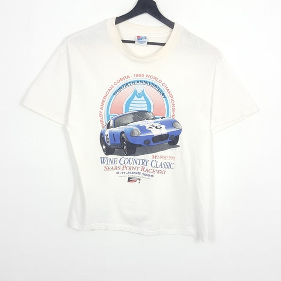 T-shirt Homme Sans Manches Pro Club – Imprimé Shelby Cobra Mustang, Gris, 100% Coton
