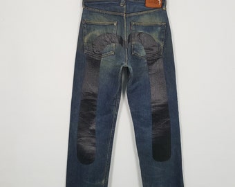 Vintage EVIS japanische Marke Streetwear Custom Daicock Style Jeans