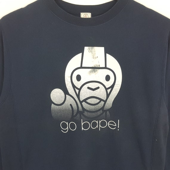 Vintage A Bathing Ape BAPE Japanese Brand Sweatshirt Made in Japan