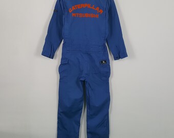 CATERPILLER MITSUBISHI Japanese Motorsports Workwear Coverall Jacket