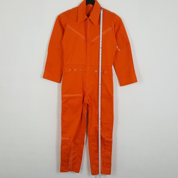 COVERALL Multi Pocket Cargo Style Orange Coverall Jac… Gem