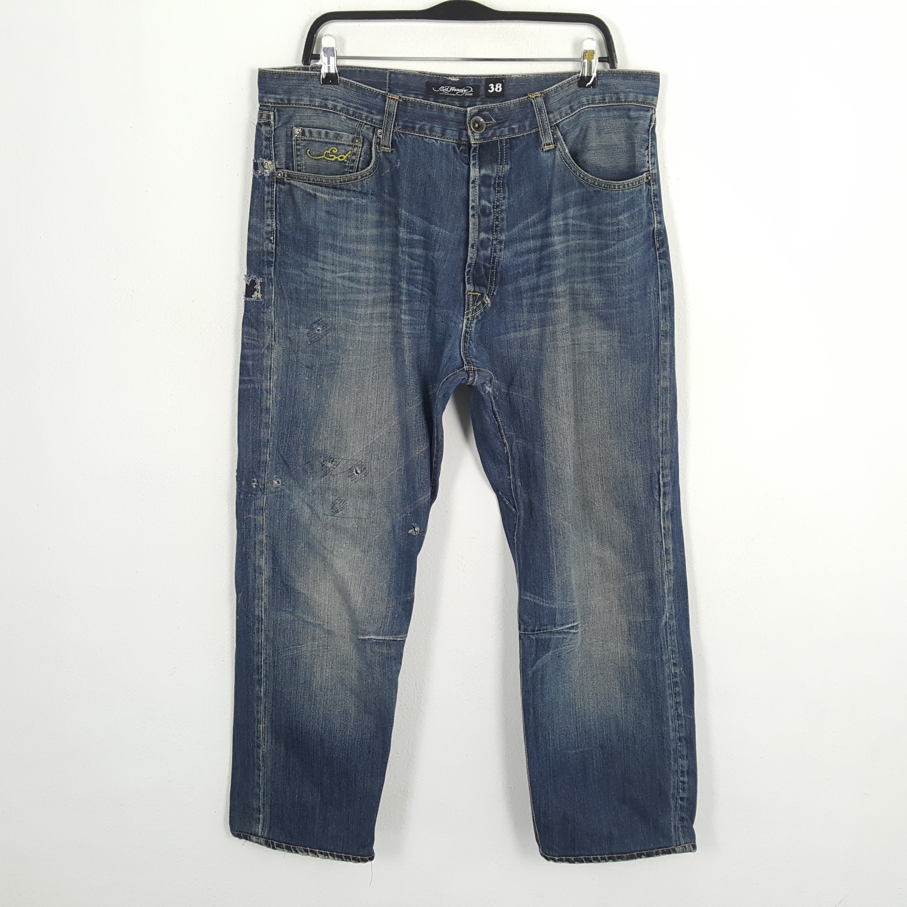 ED HARDY Christian Audigier Designer Rare Design Jeans Etsy Canada