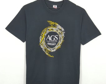 AGS SEIKO Japanese Brand Watch Vintage Tshirt - Etsy