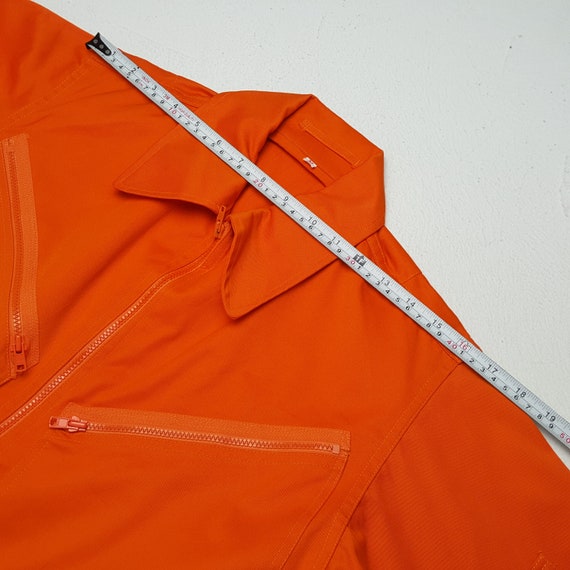 COVERALL Multi Pocket Cargo Style Orange Coverall Jac… Gem