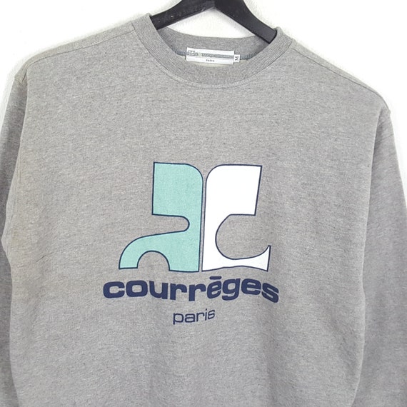 COURREGES PARIS Center Big Logo Design Sweatshirt - image 2