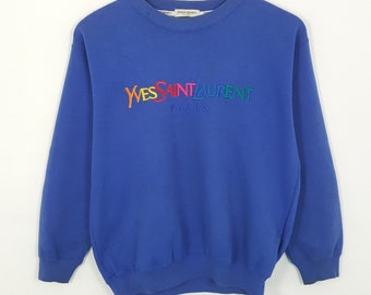 YVES SAINT LAURENT Center Colours Spellout Design Sweatshirt