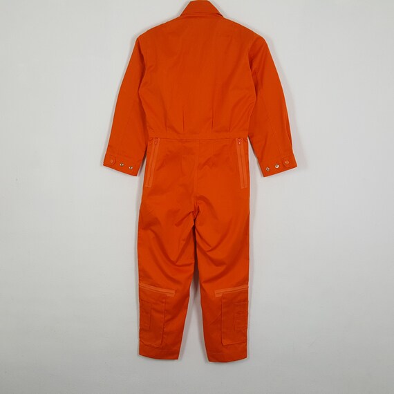 COVERALL Multi Pocket Cargo Style Orange Coverall Jac… Gem